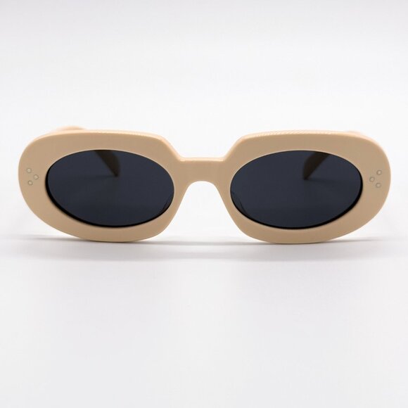 NEW CELINE CL40276U 25A WOMEN IVORY SMOKE SUNGLASSES CELINE - Picture 4 of 14